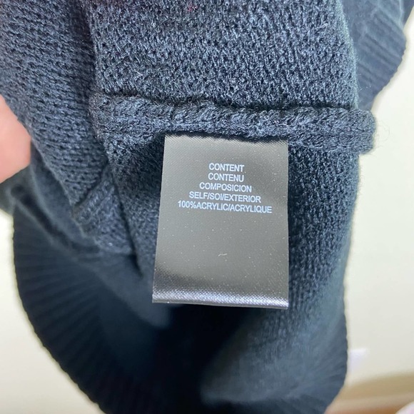 NEW Wayf Lola Puffy Sleeve Sweater Dress Black Knit Mock Neck Size XS $98 - Picture 5 of 8